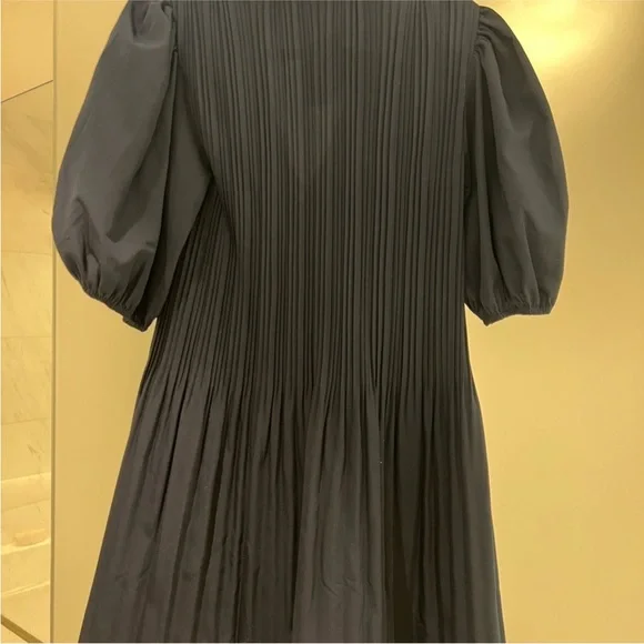 Maje Navy Pleated Dress - Picture 5 of 5